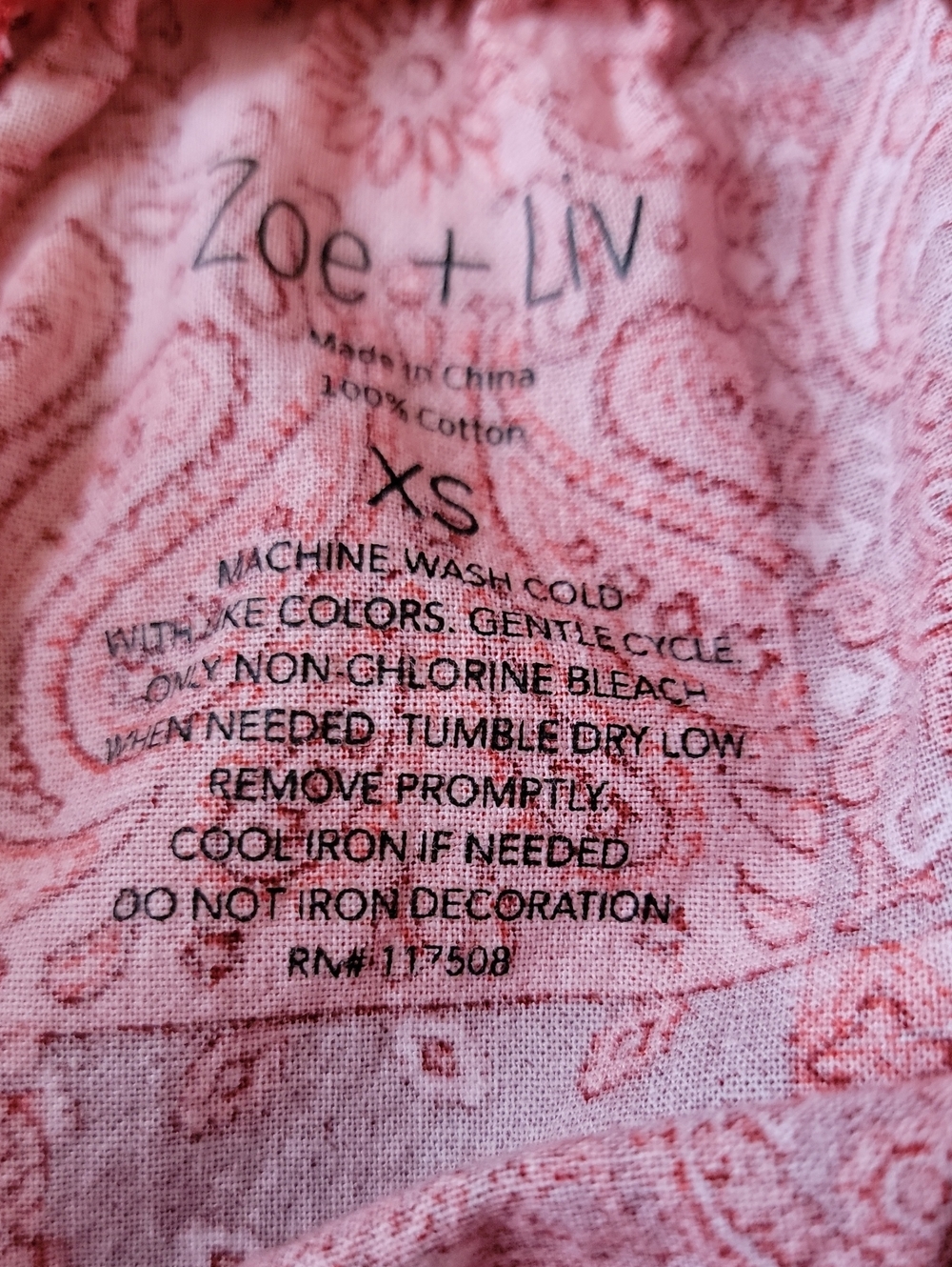 Zoe + Liv Juniors Patchwork High Waist Shorts Red XS - Picture 3 of 9